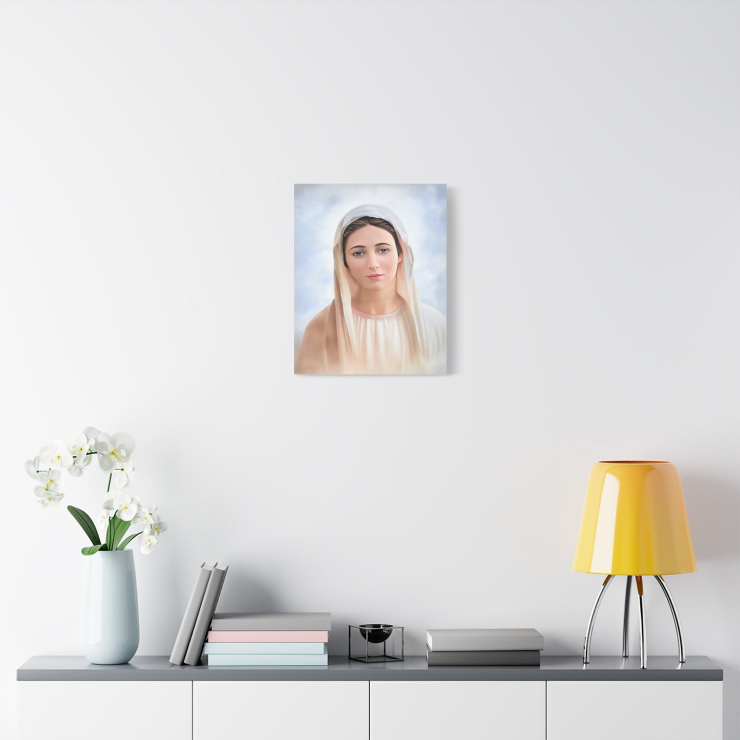 Our Lady Mary Medjugorje Catholic Canvas Wall Art, Christian Decor