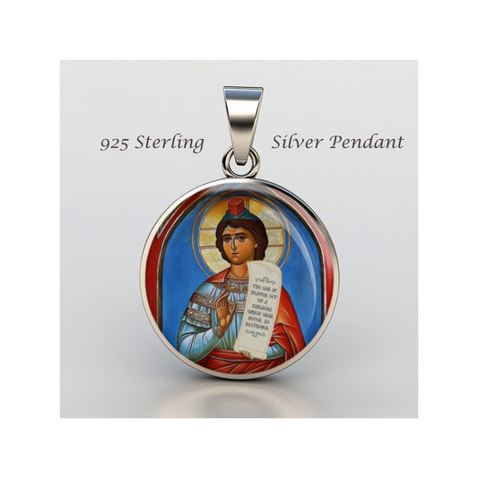 Saint Daniel Holy Prophet Catholic sterling silver 925 Christian Medal Patron image 0