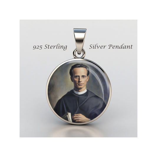 Saint Francis Seelos Catholic sterling silver 925 Christian Medal Patron Pendant image 0