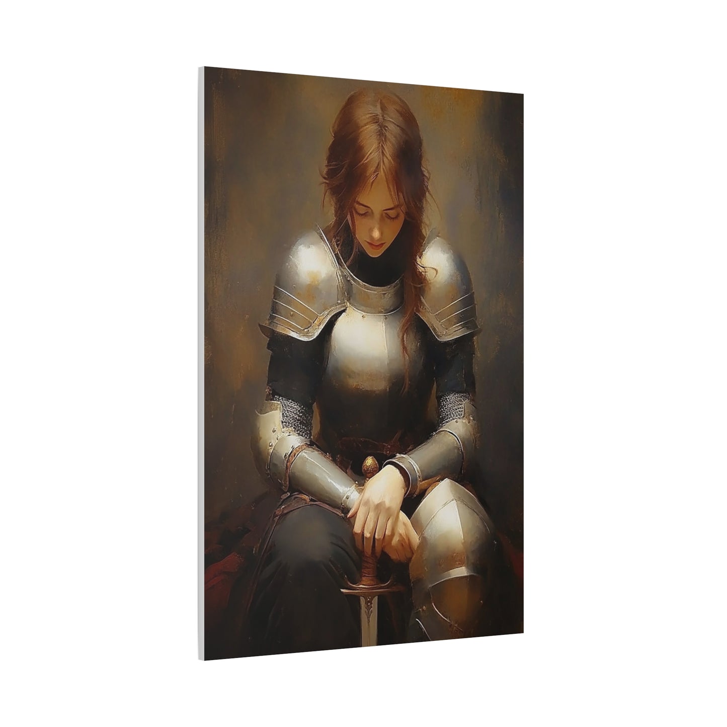 St. Joan of Arc Patron Catholic Canvas Wall Art, Christian Decor