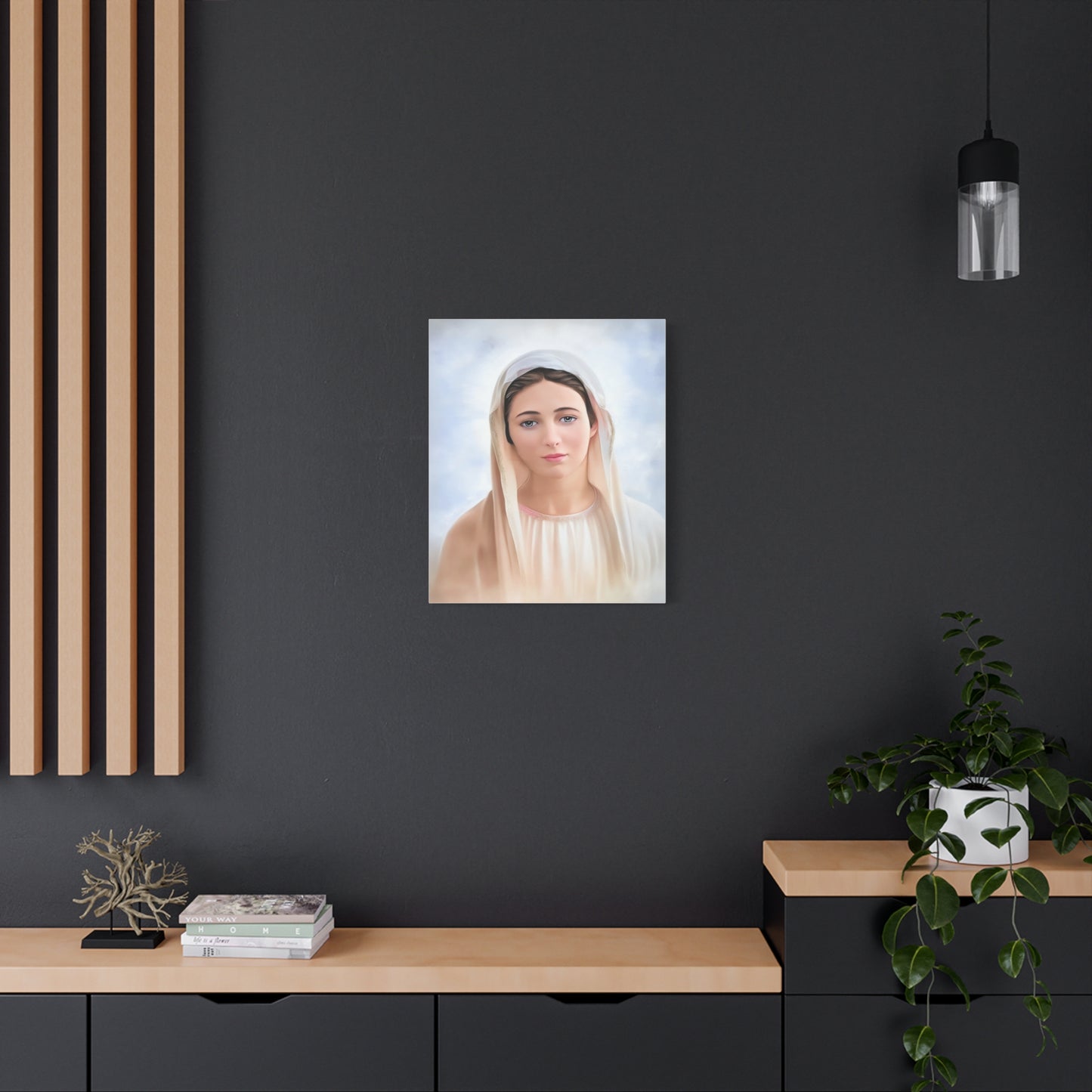 Our Lady Mary Medjugorje Catholic Canvas Wall Art, Christian Decor
