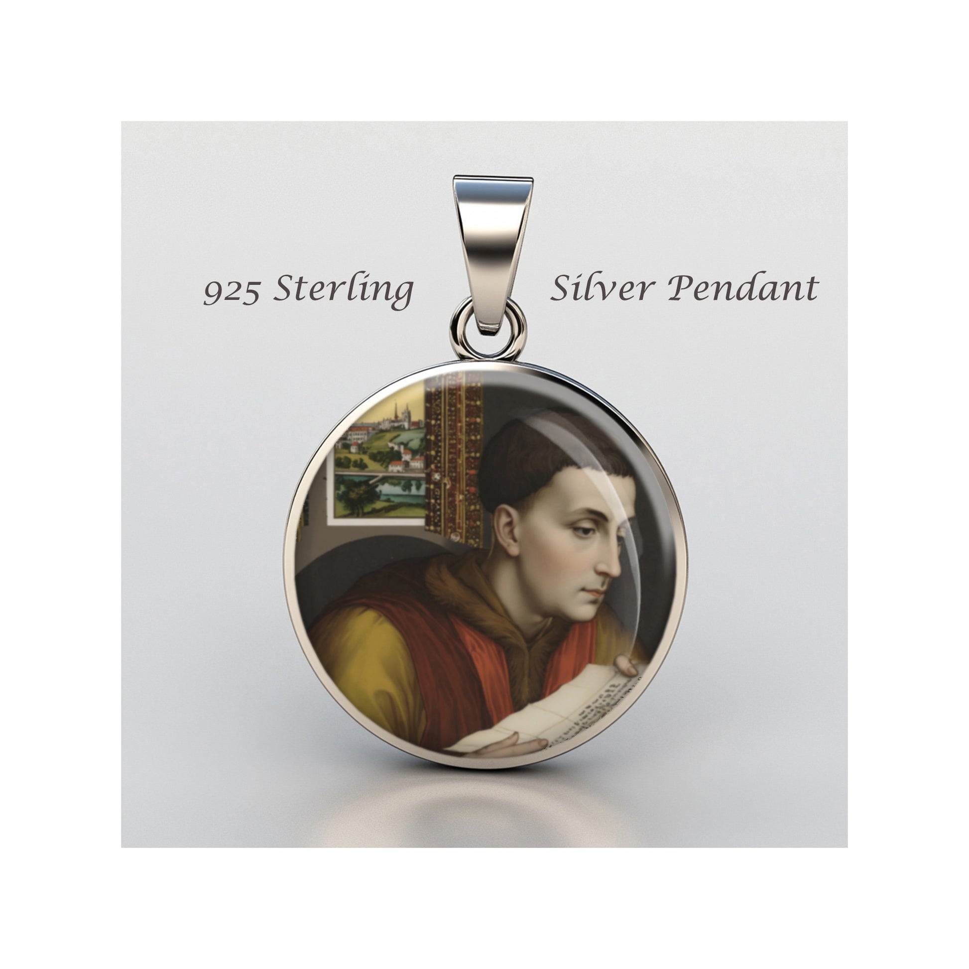 Saint Ivo Of Kermartin Catholic sterling silver 925 Christian Medal Patron image 0