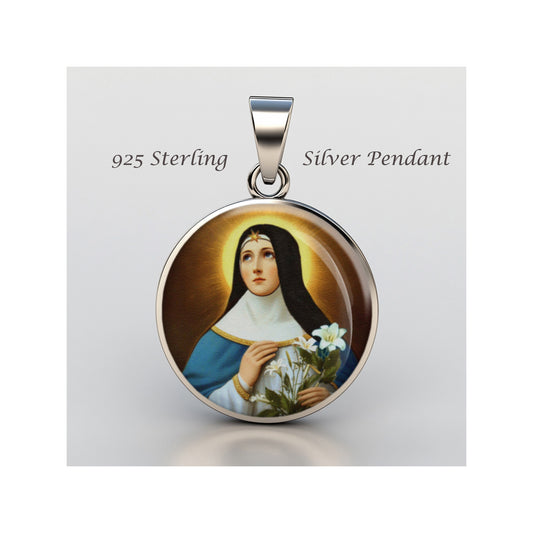 Saint Beatrice Da Silva Catholic sterling silver 925 Christian Medal Patron image 0