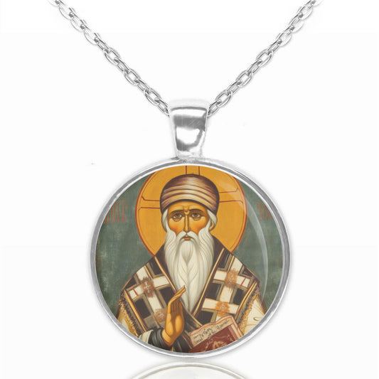 St Methodios Archbishop of Constantinople Orthodox Necklace Medal Pendant Religious