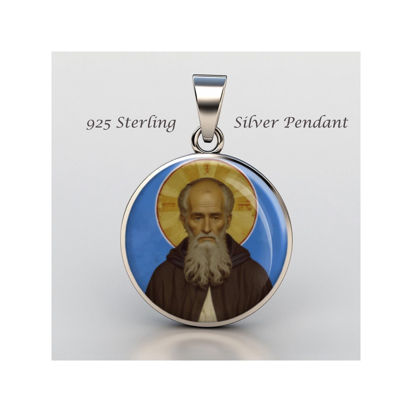 Saint Columba Of Iona Religious Devotional sterling silver 925 Christian Medal Patron