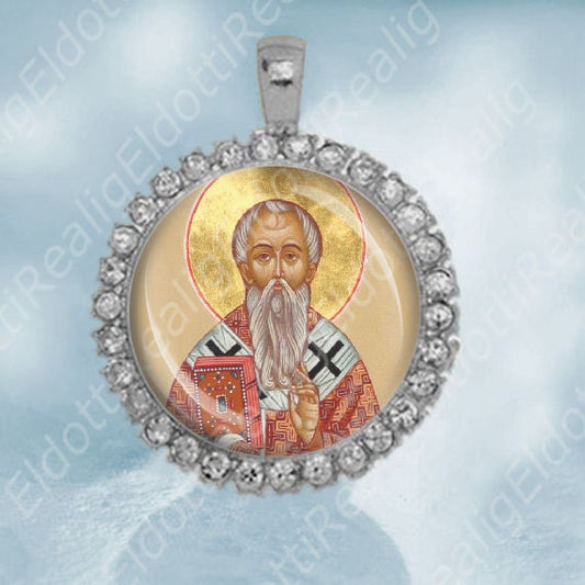 Saint Myron Wonderworker, Bishop of Crete Medal Catholic Religious Jewelry