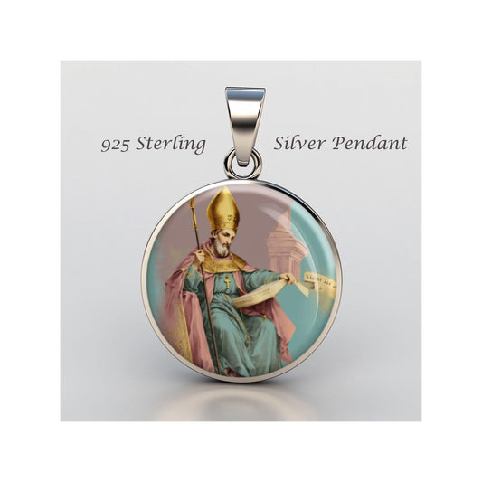 Saint Isidore Of Seville Religious Devotional sterling silver 925 Christian Medal Patron