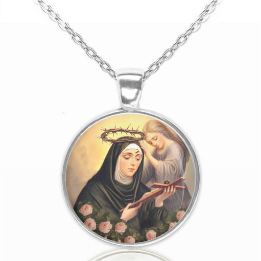 St Rita of Cascia Patron Saint Religious Christian Necklace