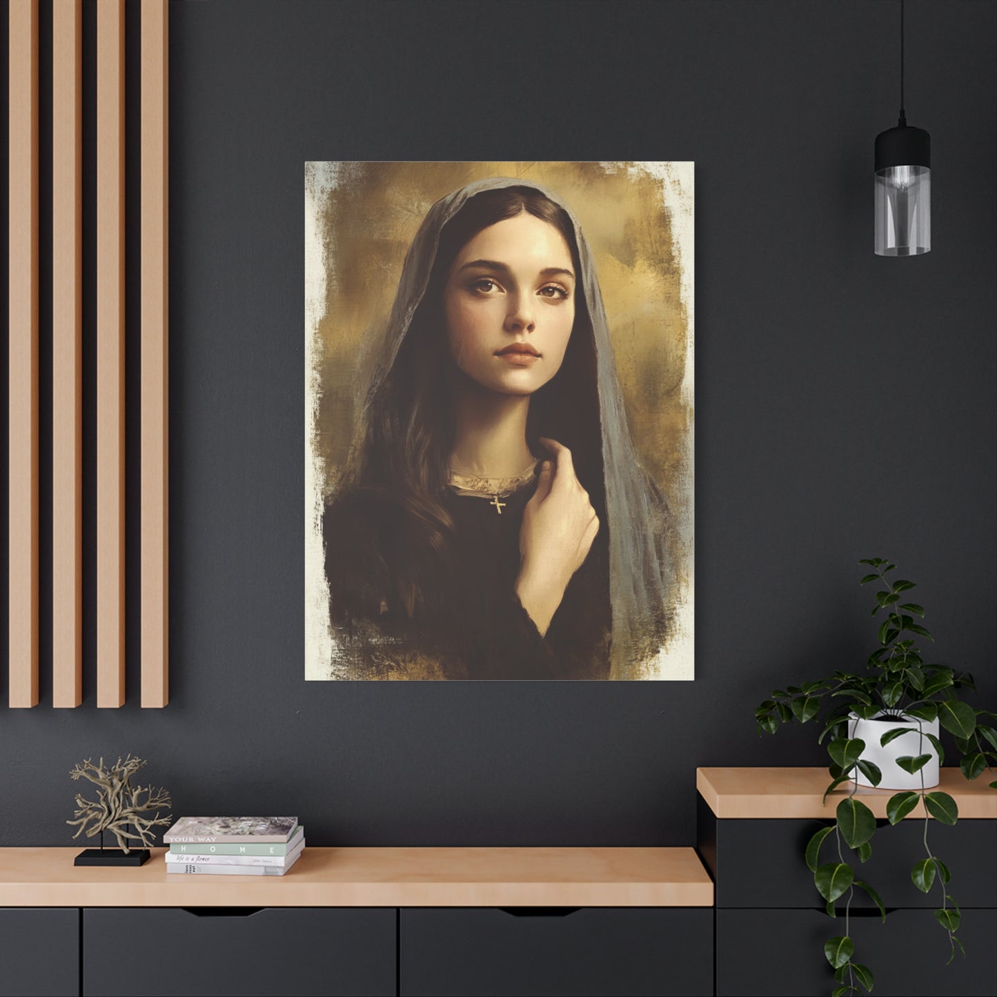 St. Clelia Barbieri Catholic Canvas Wall Art, Christian Decor