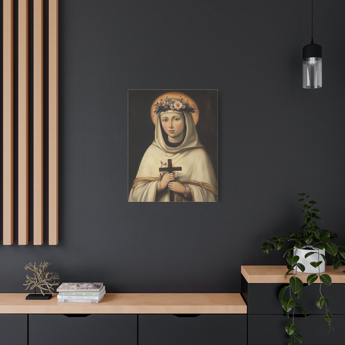 Ready To Hang - St. Rose of Lima Catholic Canvas Wall Art, Christian Decor
