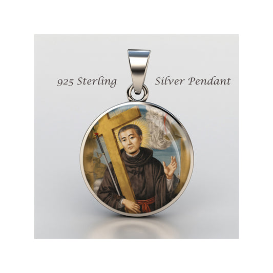 St Paul Miki Japanese Catholic Evangelist And Jesuit sterling silver 925  Medal image 0
