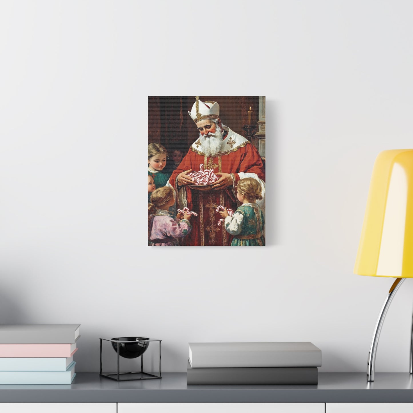 St. Nicholas of Bari - St. Nicholas of Myra Canvas Wall Art, Christian Decor