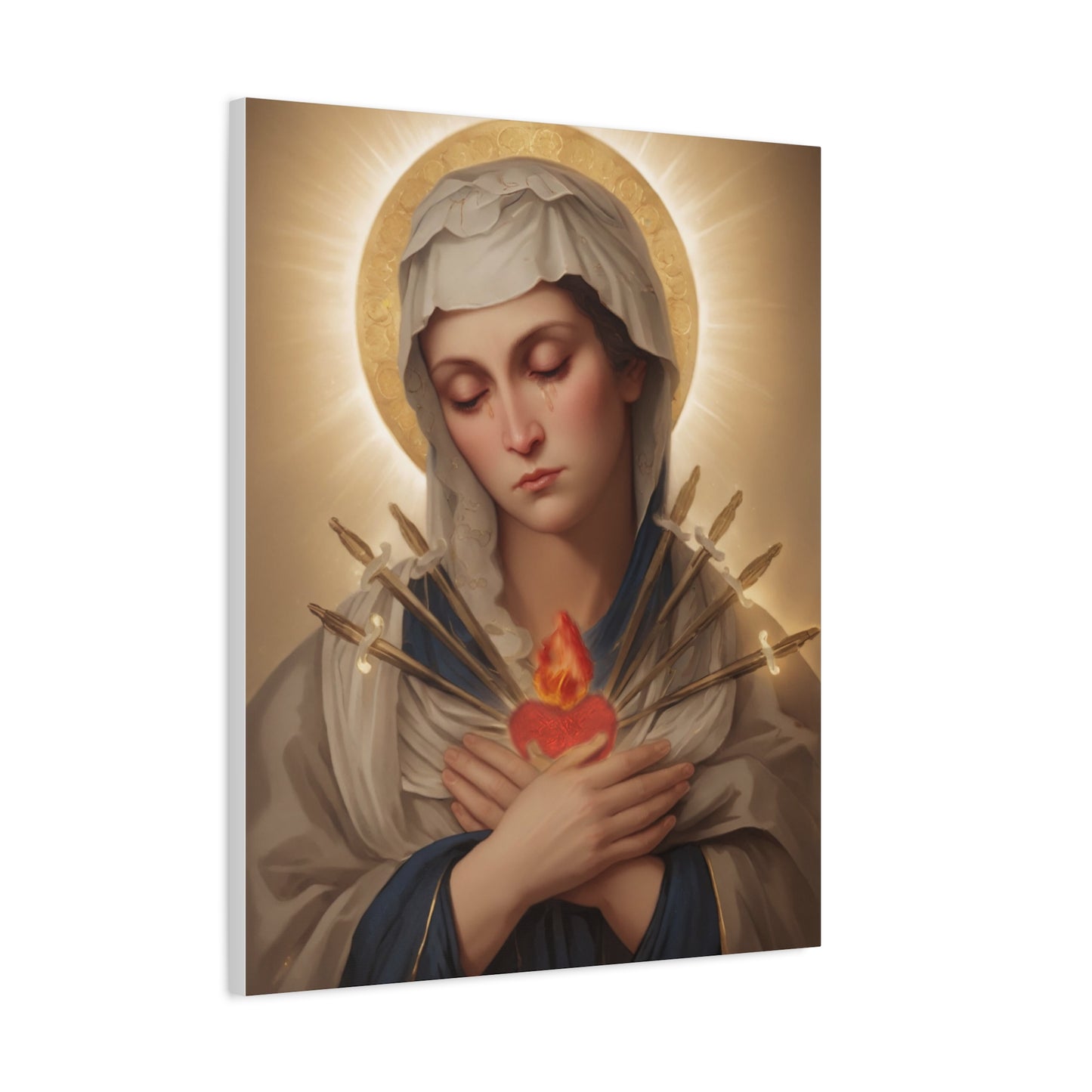 Ready to Hang - Mary Our Lady Of Sorrows Catholic Canvas Wall Art, Christian Decor