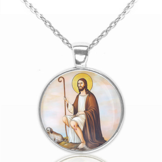St. Roch Rocco Nobleman Necklace Christian Medal Catholic Pendant