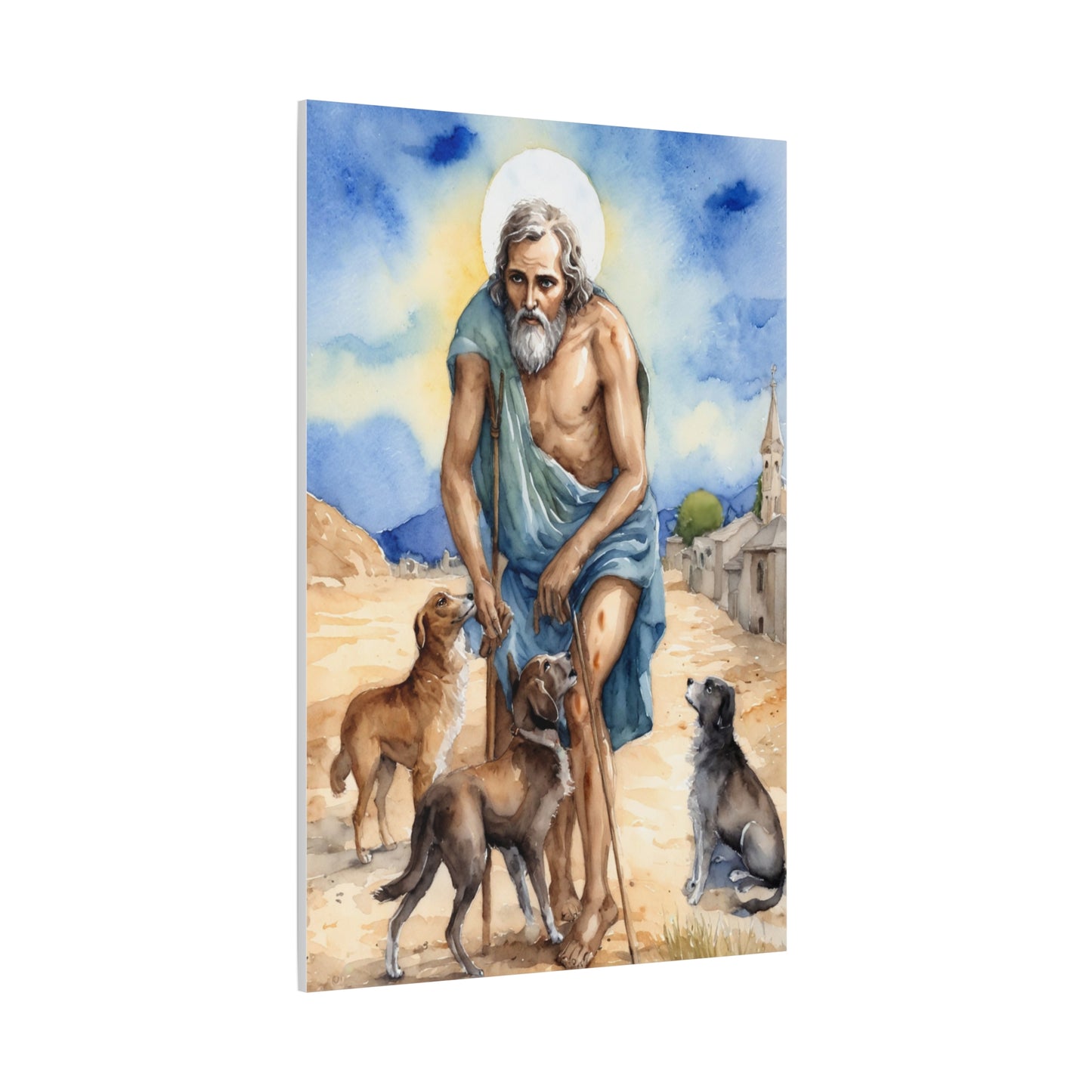St. Lazarus of Bethany Catholic Canvas Wall Art, Christian Decor