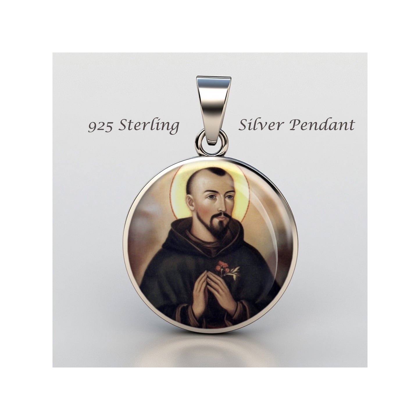 Saint Peter Of Saint Joseph De Betancur Catholic sterling silver 925 Medal image 0