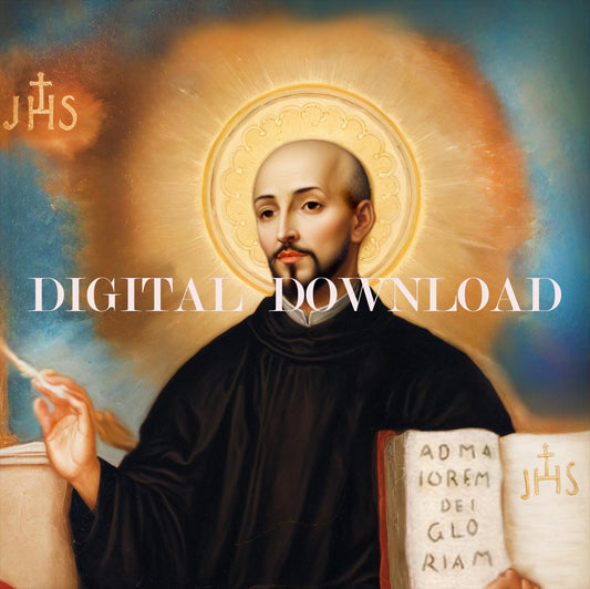 St. Ignatius of Loyola Religious Art Digital Image Catholic Print image 0