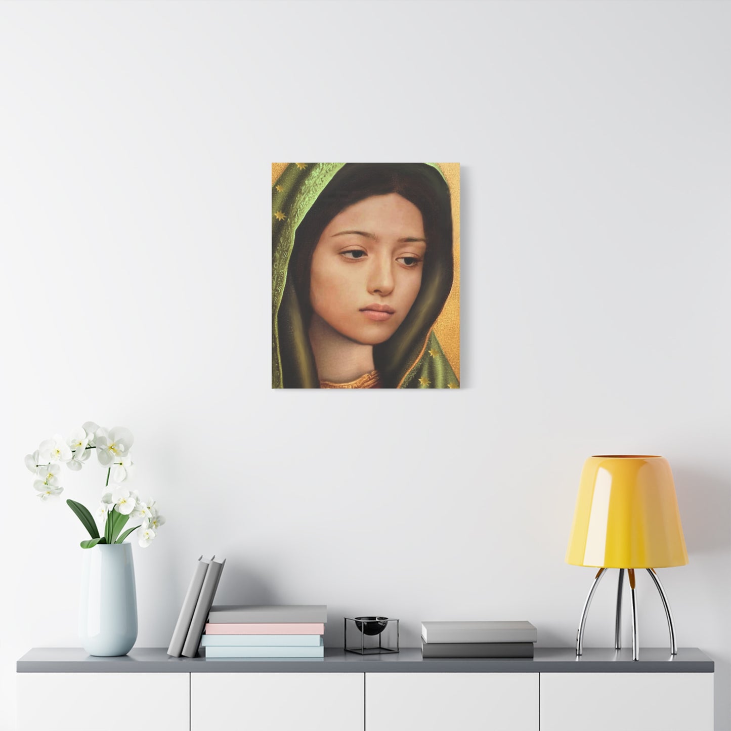 Our Lady of Guadalupe Mary Catholic Canvas Wall Art, Christian Decor