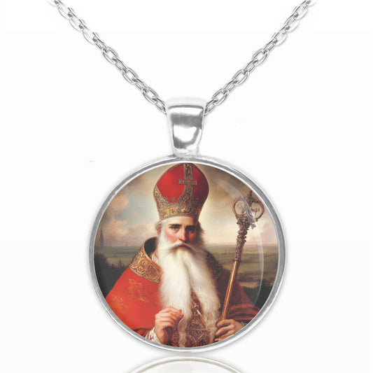 St Adalbert of Prague Necklace | Religious Jewelry Christian Pendant. Saint Medal