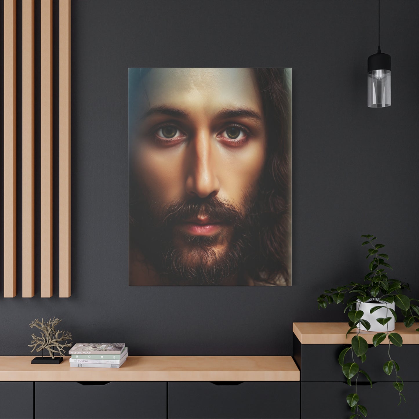 Jesus Christ Holy Face Catholic Canvas Wall Art, Christian Decor