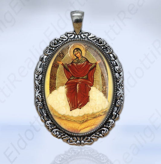Assumption of Mary the Pascha of Summer Catholic Christian Medal Lady Day in Harvest Pendant Religious Jewelry