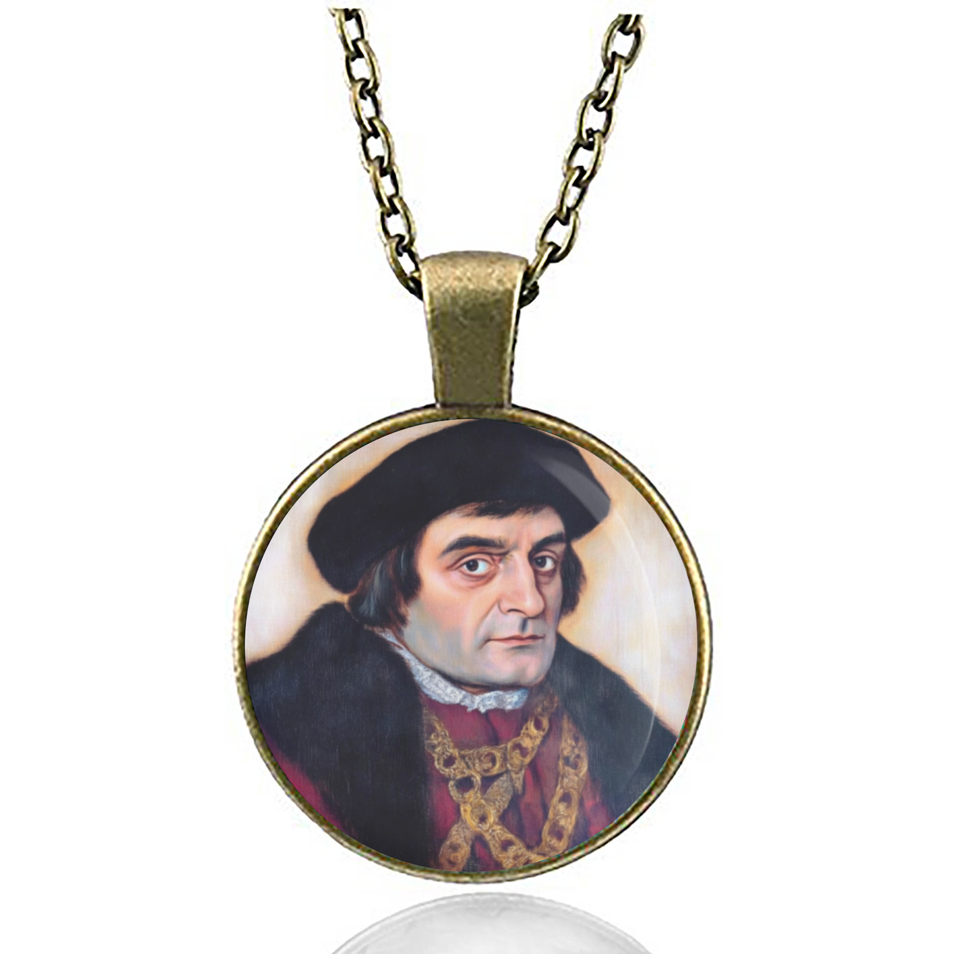 St. Thomas More Necklace Catholic Saint Pendant Medal image 4