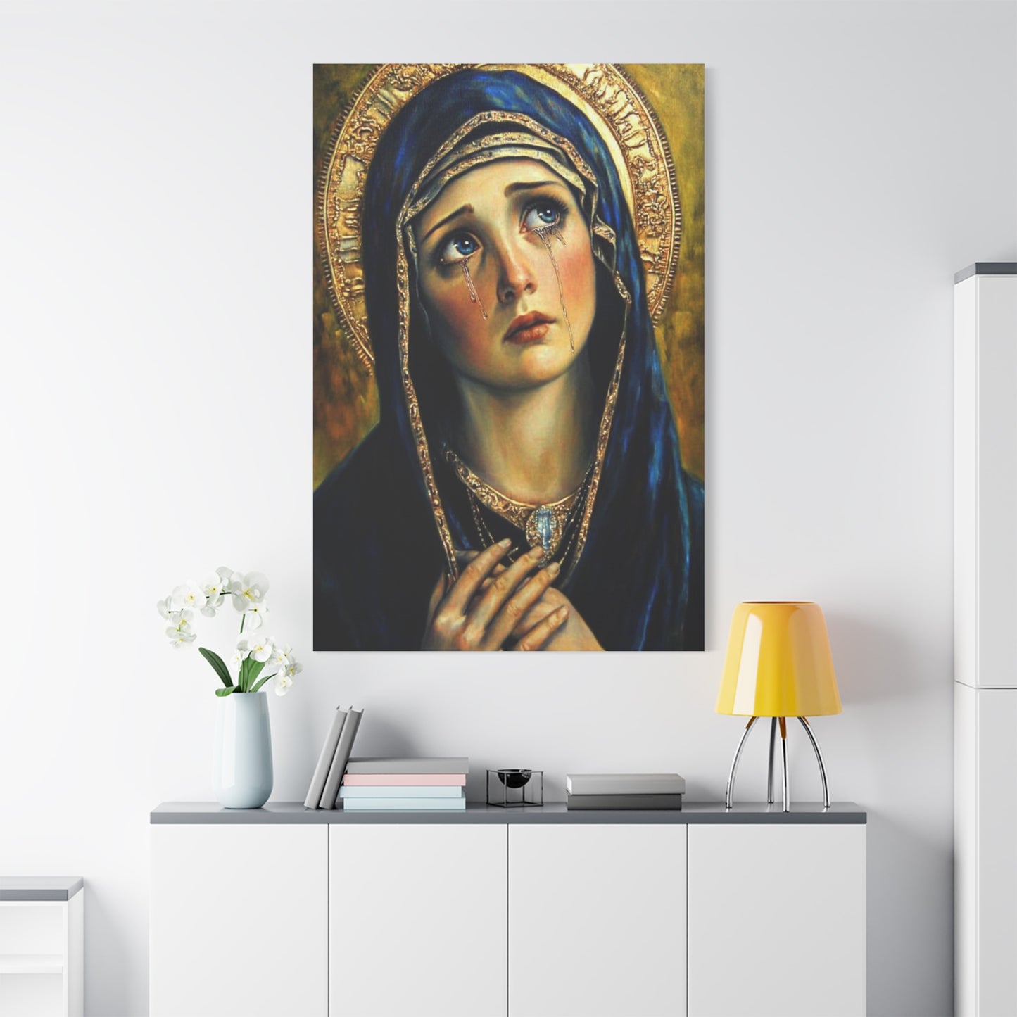 Ready to Hang - Our Lady of Sorrows Catholic Canvas Wall Art, Christian Decor