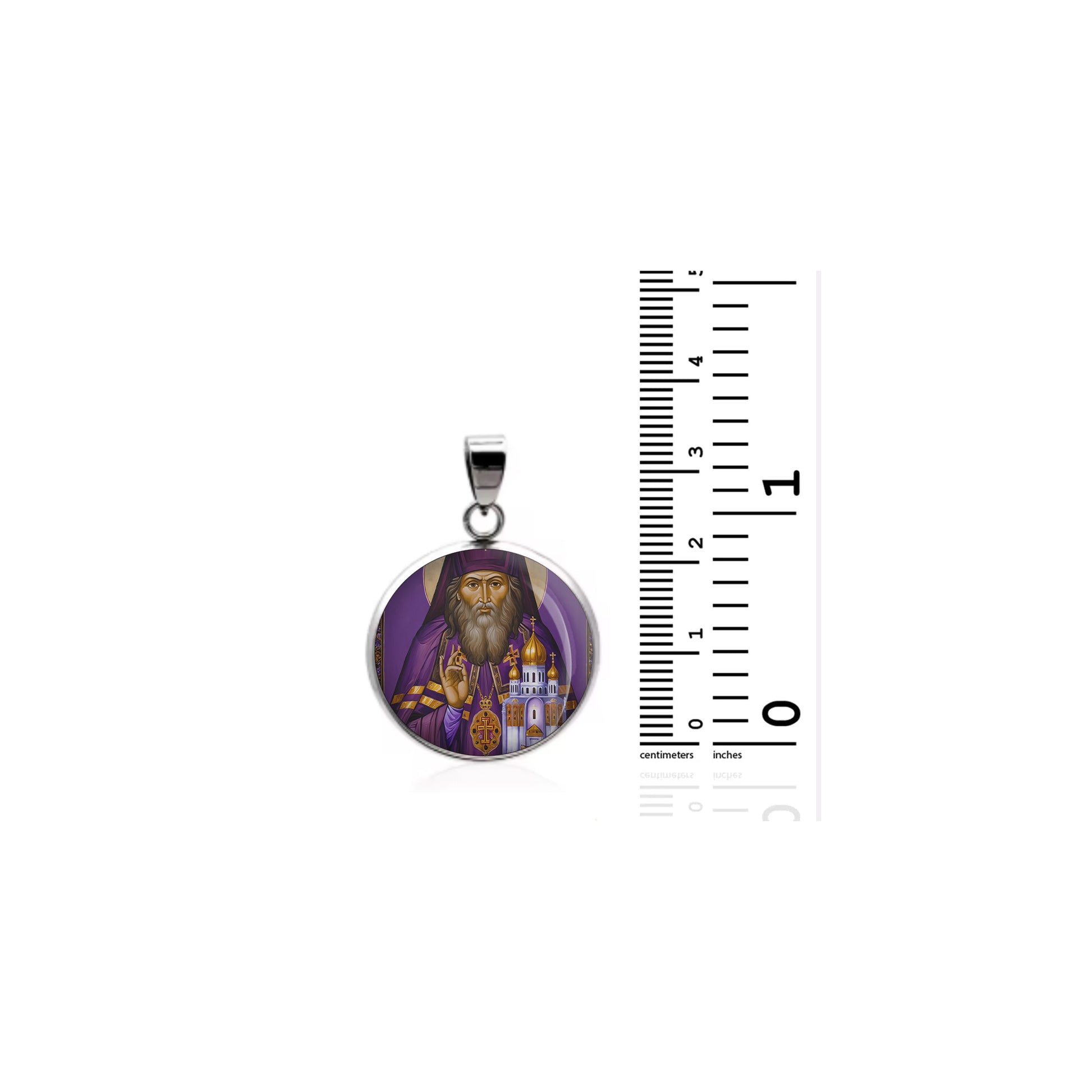 Saint John Maximovitch The Wonderworker Catholic sterling silver 925 Medal image 1
