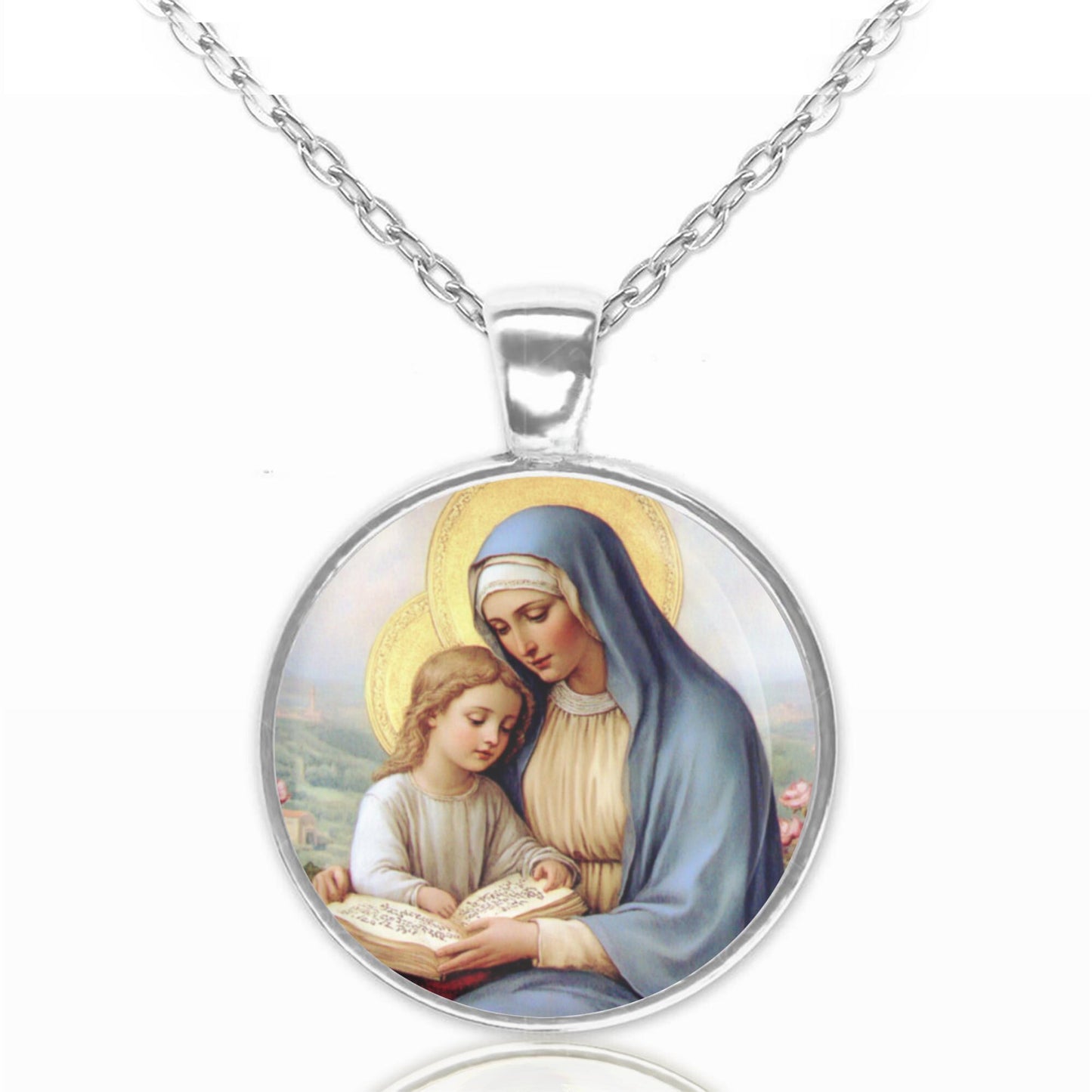 St. Anne - Catholic Necklace Medal Pendant Patron Saint Religious Jewelry
