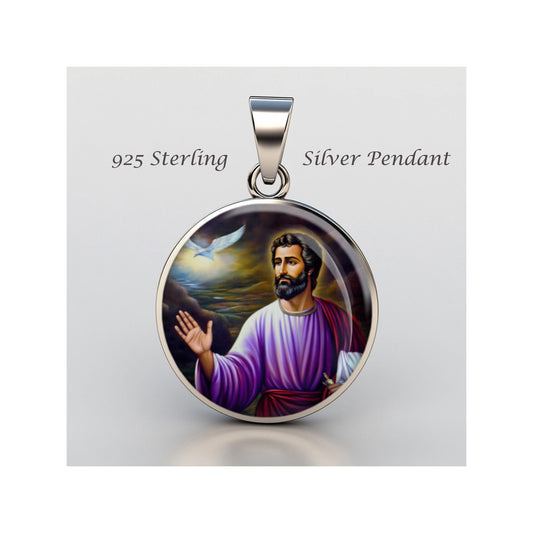 Saint Matthias Religious Devotional sterling silver 925 Christian Medal Patron Pendant