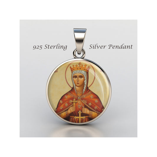 Saint Suzanna Susanne Shushanik Catholic sterling silver 925 Christian Medal image 0