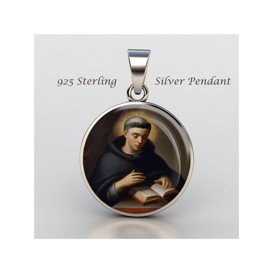 Saint Nicholas Of Tolentino Religious Devotional sterling silver 925 Christian Medal Patron
