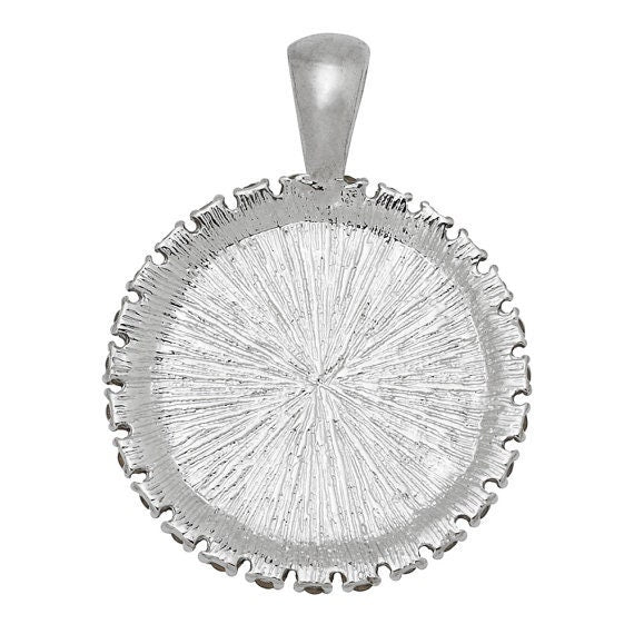 Saint Francis of Assisi and Christ Catholic Silver Tone Medal Pendant