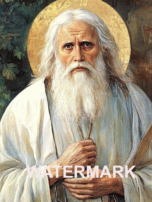 Venerable Seraphim of Sarov Religious Art Digital Image image 0