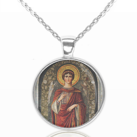 St. Theodora Necklace Catholic Saint Pendant Medal image 0