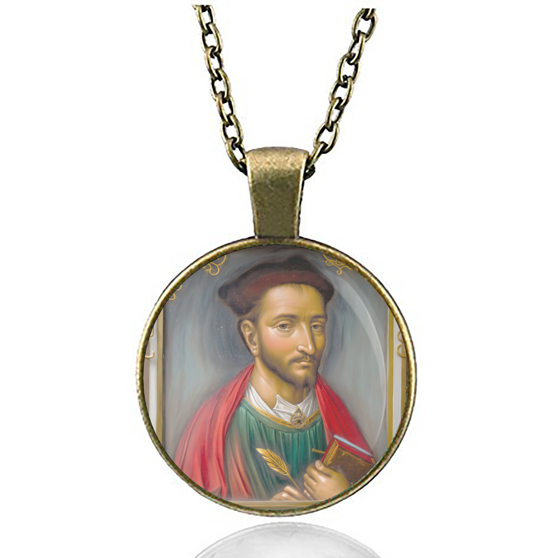 St. Thomas A Kempis Necklace Catholic Saint Pendant Medal image 4