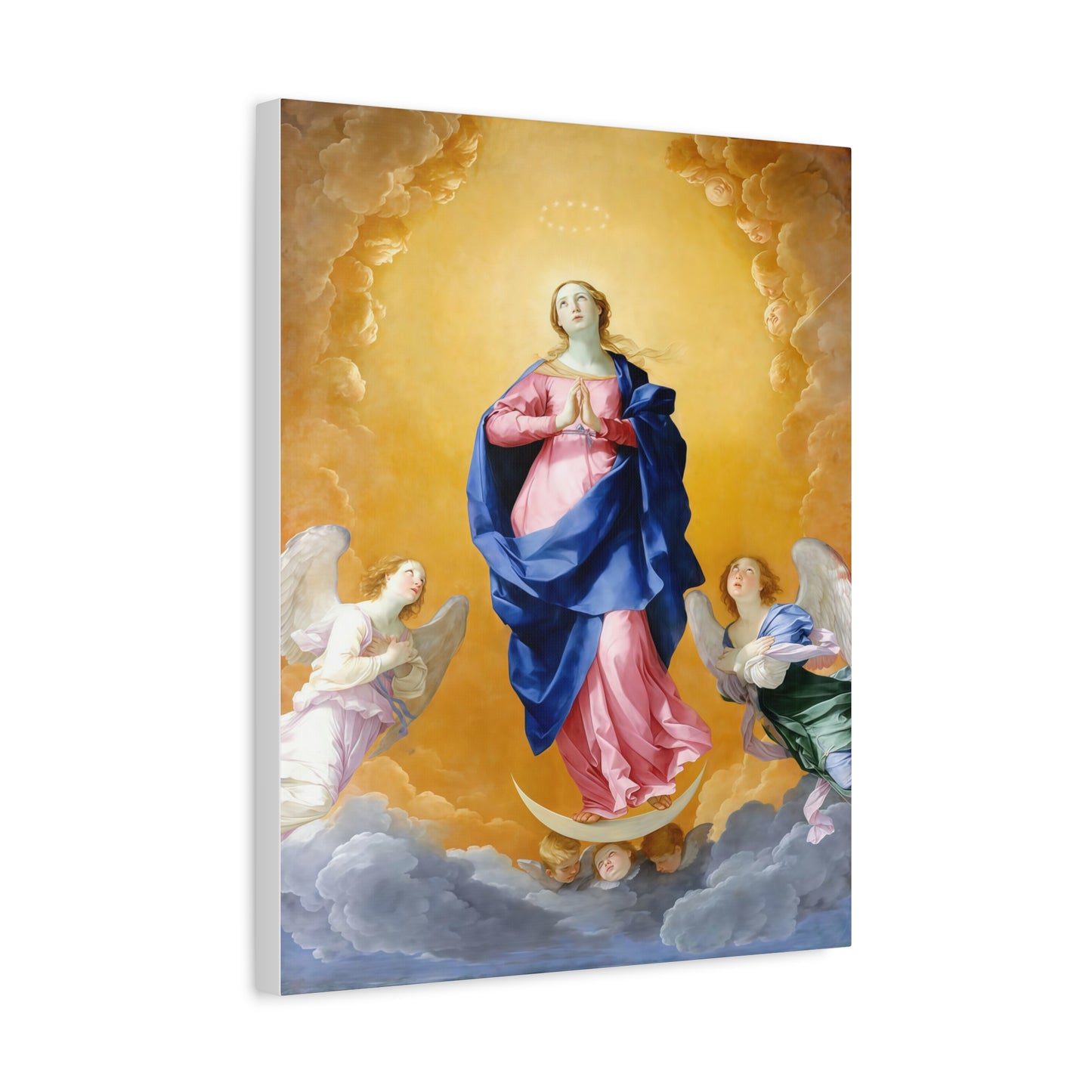 Ready To Hang - Mother Mary Immaculate Conception Our Lady Catholic Canvas Wall Art, Christian Decor