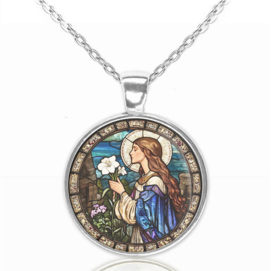 St. Agnes Necklace Medal Pendant Religious