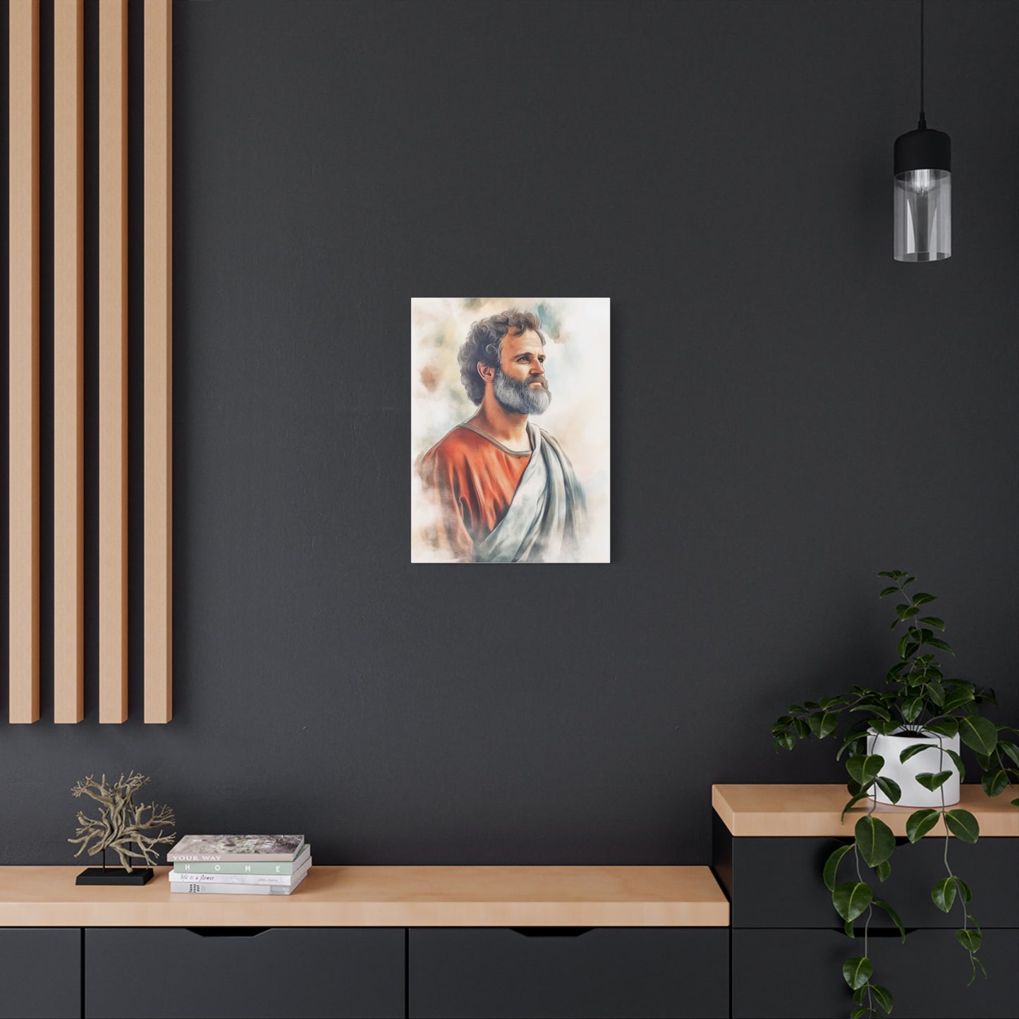 Ready to Hang - St. Paul the Apostle watercolor Catholic Canvas Wall Art, Christian Decor