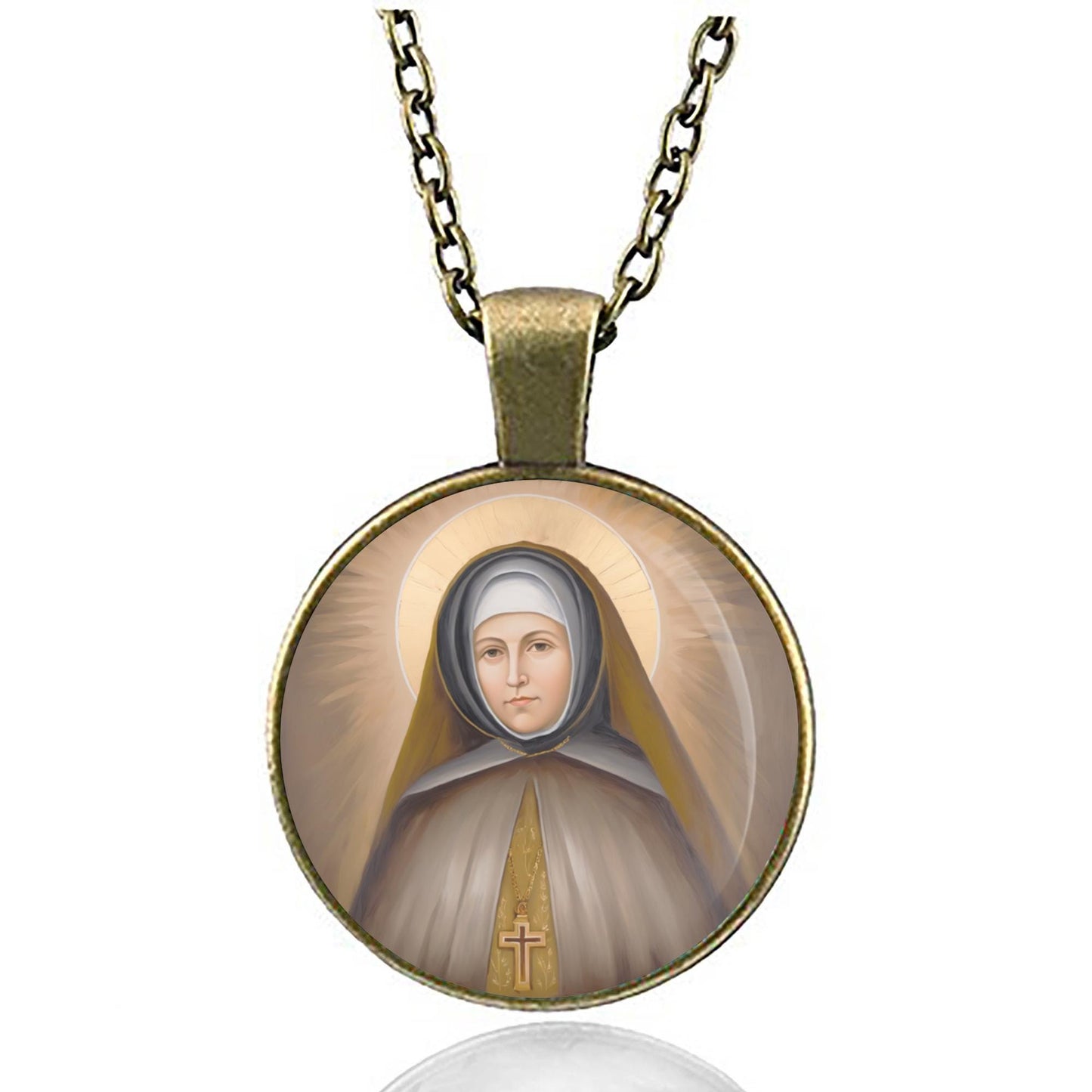 St. EMILY de Rodat Necklace Religious Pendant Medal