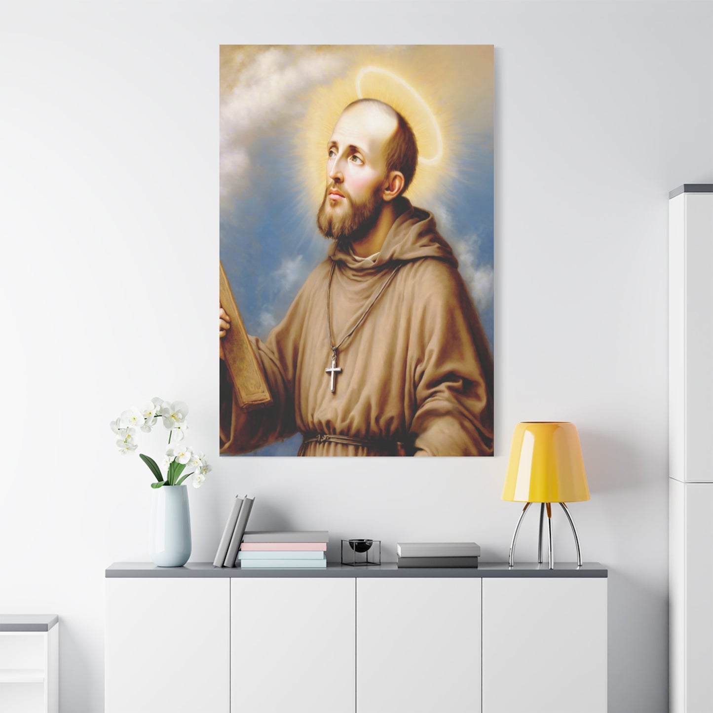 St. Francis de Sales Catholic Canvas Wall Art, Christian Decor