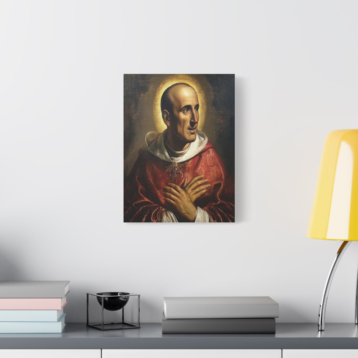 Charles Borromeo Canvas Print, Catholic Decor Wall, Gift Religious Christian