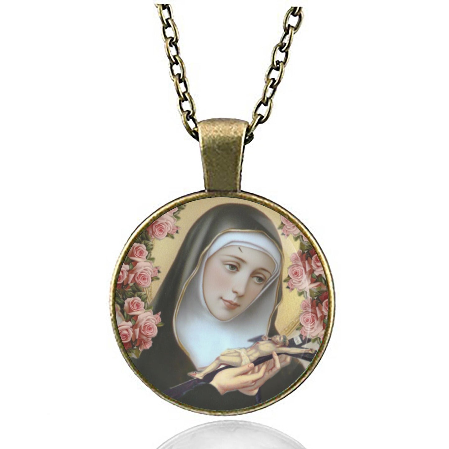 Saint Rita of Cascia Pendant Necklace Medal
