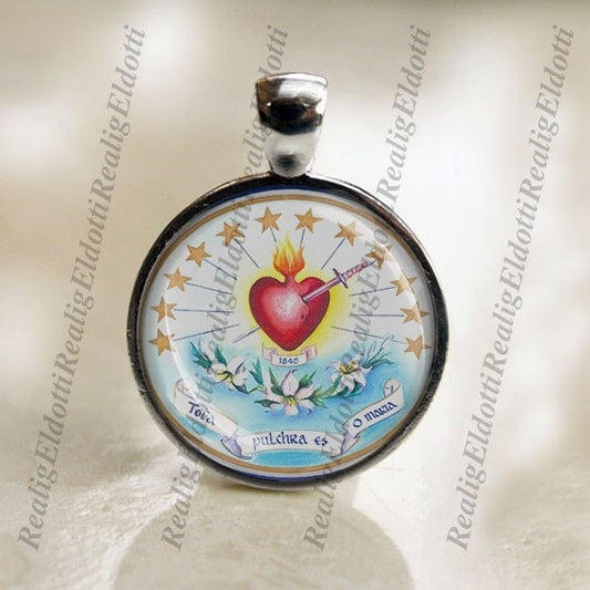 Mary's Immaculate Heart 1845 Religious Christian Catholic Medal Pendant Jewelry