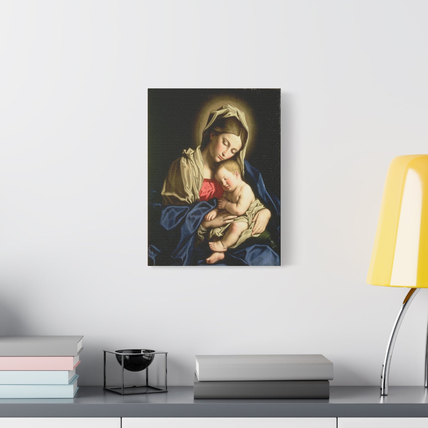Madonna And Child Catholic HQ Print on Canvas Ready To Hang - Virgin Mary Canvas