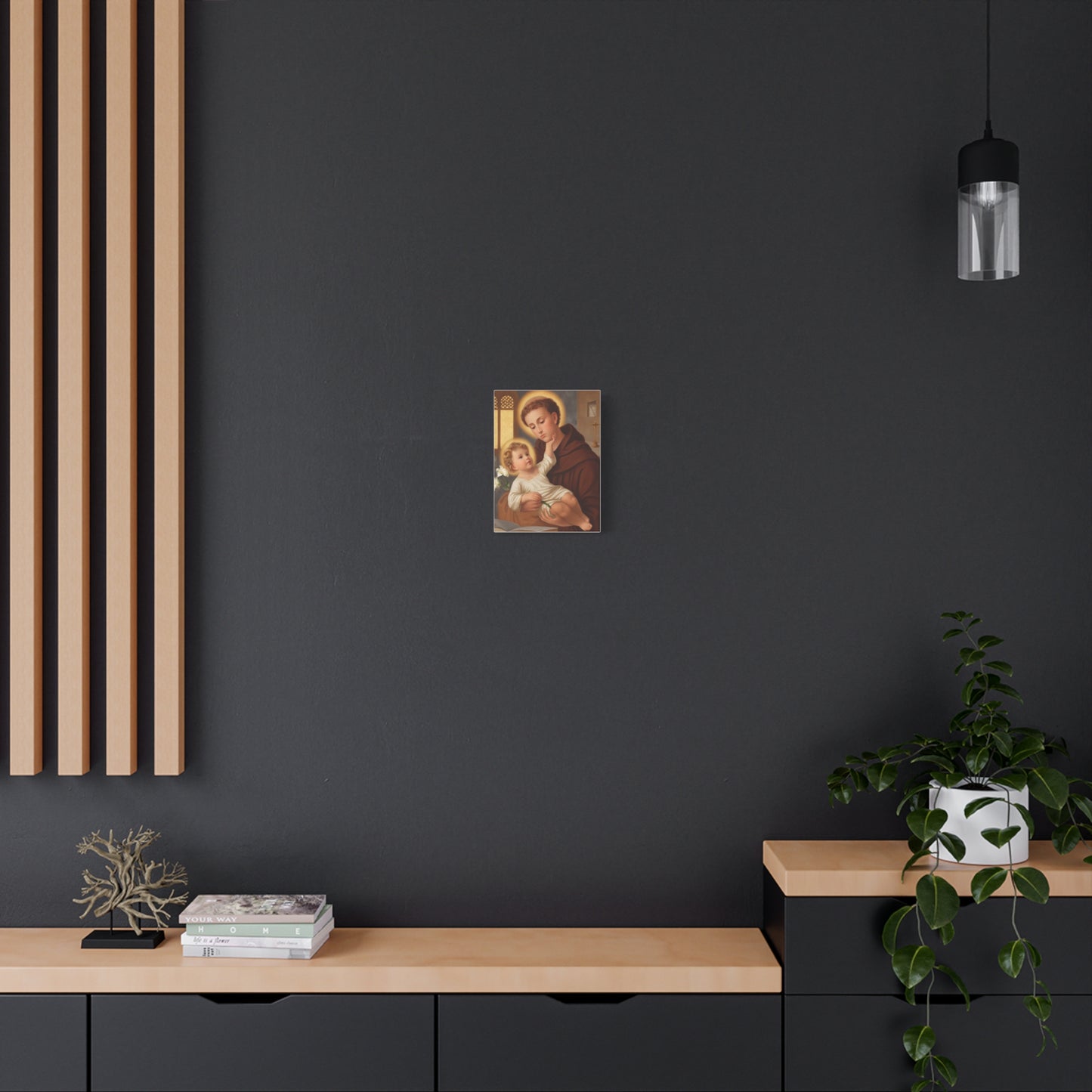 St. Anthony and Jesus Catholic Canvas Print, Catholic Decor Wall, Gift Religious Christian