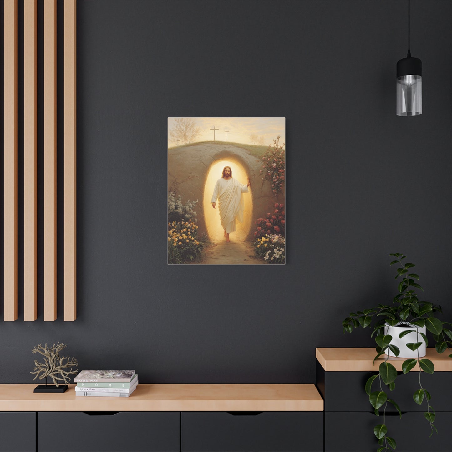Ready To Hang - Resurrection of Jesus Catholic Canvas Wall Art, Christian Decor