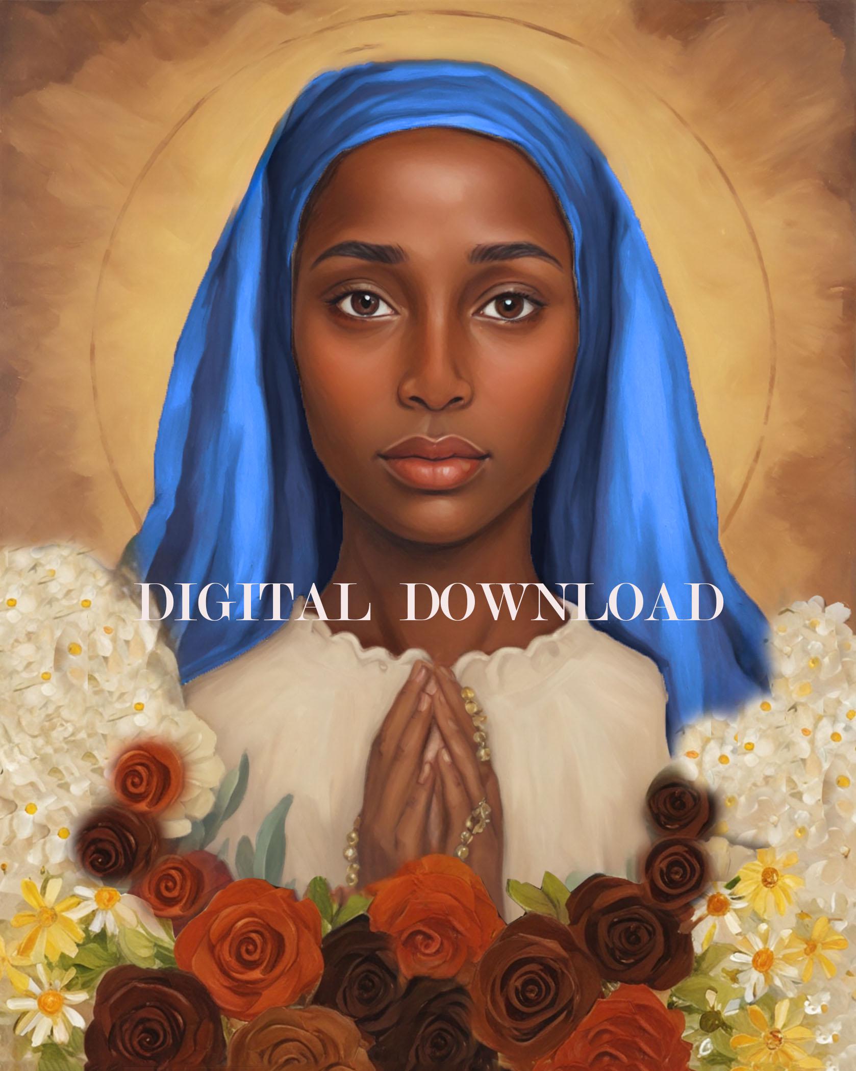 Our Lady of Kibeho Religious Art Digital Image Catholic Print image 0