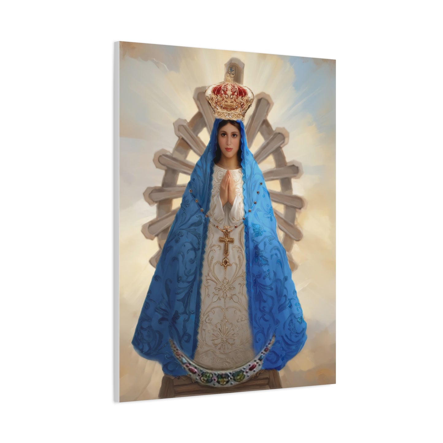 Ready to Hang - Our Lady of Lujan Virgin Mary Catholic Canvas Wall Art, Christian Decor