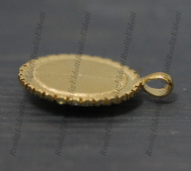 Virgin Mary Cuzco School Art Catholic Medal Pendant Religious Jewelry